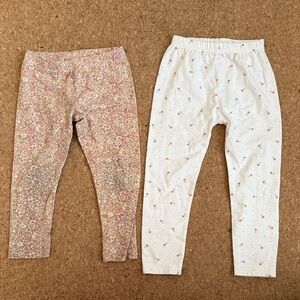 Jamie Kay & Wheat Floral Print Kids Leggings Set both listed size 3 year
